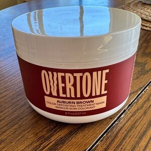 Overtone Auburn Brown Hair Color Depositing Treatment Mask